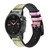 CA0800 Lotus flower Buddhism Smart Watch Armband aus Silikon und Leder für Garmin Smartwatch