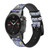 CA0820 Moroccan Mosaic Pattern Smart Watch Armband aus Silikon und Leder für Garmin Smartwatch