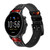 CA0007 Basketball Smart Watch Armband aus Silikon und Leder für Fossil Smartwatch