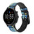 CA0021 Van Gogh Starry Nights Smart Watch Armband aus Silikon und Leder für Fossil Smartwatch