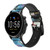 CA0027 Aquarium 2 Smart Watch Armband aus Silikon und Leder für Fossil Smartwatch