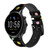 CA0816 Colorful Polka Dot Smart Watch Armband aus Silikon und Leder für Fossil Smartwatch