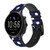CA0817 Blue Polka Dot Smart Watch Armband aus Silikon und Leder für Fossil Smartwatch
