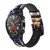 CA0015 Grim Wolf Indian Girl Smart Watch Armband aus Silikon und Leder für Wristwatch Smartwatch