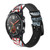 CA0024 Vampire Skull Tattoo Smart Watch Armband aus Silikon und Leder für Wristwatch Smartwatch