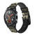 CA0414 King Cobra Snake Skin Graphic Printed Smart Watch Armband aus Silikon und Leder für Wristwatch Smartwatch