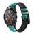 CA0715 Green Snake Scale Graphic Print Smart Watch Armband aus Silikon und Leder für Wristwatch Smartwatch