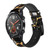 CA0720 Gold Marble Graphic Print Smart Watch Armband aus Silikon und Leder für Wristwatch Smartwatch