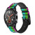 CA0735 Alien No Signal Smart Watch Armband aus Silikon und Leder für Wristwatch Smartwatch
