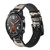 CA0739 Vintage Travel Smart Watch Armband aus Silikon und Leder für Wristwatch Smartwatch