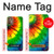 W3422 Tie Dye Hülle Schutzhülle Taschen und Leder Flip für Motorola Moto G9 Plus