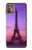 W3447 Eiffel Paris Sunset Hülle Schutzhülle Taschen und Leder Flip für Motorola Moto G9 Plus