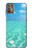 W3720 Summer Ocean Beach Hülle Schutzhülle Taschen und Leder Flip für Motorola Moto G9 Plus