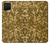 W3388 Gold Glitter Graphic Print Hülle Schutzhülle Taschen und Leder Flip für Samsung Galaxy A42 5G