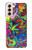 W3255 Colorful Art Pattern Hülle Schutzhülle Taschen und Leder Flip für Samsung Galaxy S21 5G