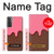 W3754 Strawberry Ice Cream Cone Hülle Schutzhülle Taschen und Leder Flip für Samsung Galaxy S21 Plus 5G, Galaxy S21+ 5G