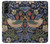 W3791 William Morris Strawberry Thief Fabric Hülle Schutzhülle Taschen und Leder Flip für Samsung Galaxy S21 Plus 5G, Galaxy S21+ 5G