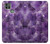 W3713 Purple Quartz Amethyst Graphic Printed Hülle Schutzhülle Taschen und Leder Flip für Motorola Moto G9 Power