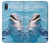 W1291 Dolphin Hülle Schutzhülle Taschen und Leder Flip für Samsung Galaxy A04, Galaxy A02, M02