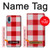 W3535 Red Gingham Hülle Schutzhülle Taschen und Leder Flip für Samsung Galaxy A04, Galaxy A02, M02