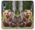 W3558 Bear Family Hülle Schutzhülle Taschen und Leder Flip für Samsung Galaxy A04, Galaxy A02, M02