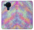 W3706 Pastel Rainbow Galaxy Pink Sky Hülle Schutzhülle Taschen und Leder Flip für Nokia 5.4