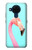 W3708 Pink Flamingo Hülle Schutzhülle Taschen und Leder Flip für Nokia 5.4