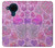 W3710 Pink Love Heart Hülle Schutzhülle Taschen und Leder Flip für Nokia 5.4