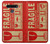 W3552 Vintage Fragile Label Art Hülle Schutzhülle Taschen und Leder Flip für LG K41S