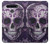 W3582 Purple Sugar Skull Hülle Schutzhülle Taschen und Leder Flip für LG K41S