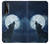 W3693 Grim White Wolf Full Moon Hülle Schutzhülle Taschen und Leder Flip für LG Stylo 7 4G