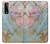 W3717 Rose Gold Blue Pastel Marble Graphic Printed Hülle Schutzhülle Taschen und Leder Flip für LG Stylo 7 4G