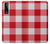 W3535 Red Gingham Hülle Schutzhülle Taschen und Leder Flip für LG Stylo 7 5G