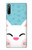 W3542 Cute Cat Cartoon Hülle Schutzhülle Taschen und Leder Flip für Sony Xperia L5