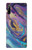 W3676 Colorful Abstract Marble Stone Hülle Schutzhülle Taschen und Leder Flip für Sony Xperia L5