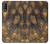 W3691 Gold Peacock Feather Hülle Schutzhülle Taschen und Leder Flip für Sony Xperia L5
