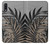 W3692 Gray Black Palm Leaves Hülle Schutzhülle Taschen und Leder Flip für Sony Xperia L5