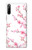 W3707 Pink Cherry Blossom Spring Flower Hülle Schutzhülle Taschen und Leder Flip für Sony Xperia L5