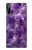 W3713 Purple Quartz Amethyst Graphic Printed Hülle Schutzhülle Taschen und Leder Flip für Sony Xperia L5