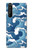 W3751 Wave Pattern Hülle Schutzhülle Taschen und Leder Flip für Sony Xperia 1 III