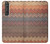 W3752 Zigzag Fabric Pattern Graphic Printed Hülle Schutzhülle Taschen und Leder Flip für Sony Xperia 1 III