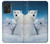 W0285 Polar Bear Family Arctic Hülle Schutzhülle Taschen und Leder Flip für Samsung Galaxy A72, Galaxy A72 5G