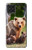 W3558 Bear Family Hülle Schutzhülle Taschen und Leder Flip für Samsung Galaxy F62