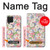 W3688 Floral Flower Art Pattern Hülle Schutzhülle Taschen und Leder Flip für Samsung Galaxy F62