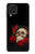 W3753 Dark Gothic Goth Skull Roses Hülle Schutzhülle Taschen und Leder Flip für Samsung Galaxy F62