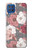 W3716 Rose Floral Pattern Hülle Schutzhülle Taschen und Leder Flip für Samsung Galaxy M62