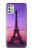 W3447 Eiffel Paris Sunset Hülle Schutzhülle Taschen und Leder Flip für Motorola Moto G Stylus (2021)