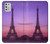 W3447 Eiffel Paris Sunset Hülle Schutzhülle Taschen und Leder Flip für Motorola Moto G Stylus (2021)