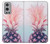 W3711 Pink Pineapple Hülle Schutzhülle Taschen und Leder Flip für OnePlus 9 Pro