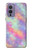 W3706 Pastel Rainbow Galaxy Pink Sky Hülle Schutzhülle Taschen und Leder Flip für OnePlus 9